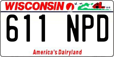 WI license plate 611NPD