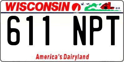 WI license plate 611NPT