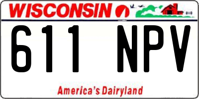 WI license plate 611NPV