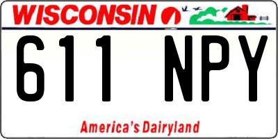 WI license plate 611NPY