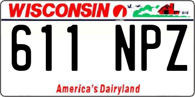 WI license plate 611NPZ