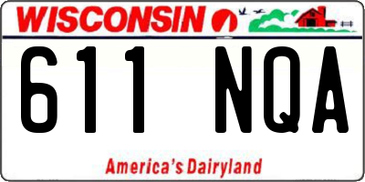 WI license plate 611NQA