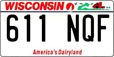 WI license plate 611NQF