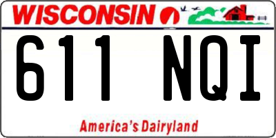 WI license plate 611NQI