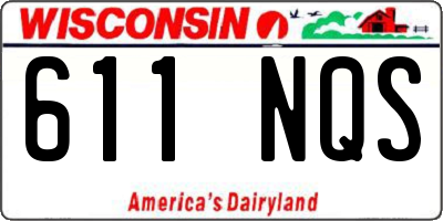 WI license plate 611NQS