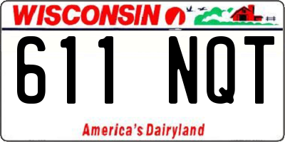 WI license plate 611NQT