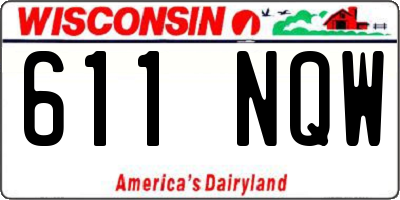 WI license plate 611NQW