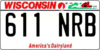 WI license plate 611NRB