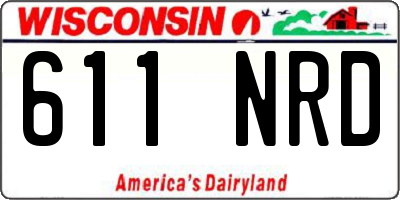 WI license plate 611NRD