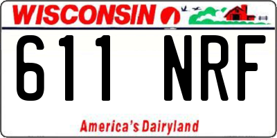 WI license plate 611NRF