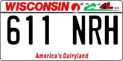 WI license plate 611NRH