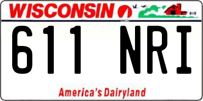 WI license plate 611NRI