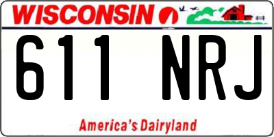WI license plate 611NRJ