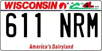 WI license plate 611NRM
