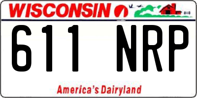 WI license plate 611NRP
