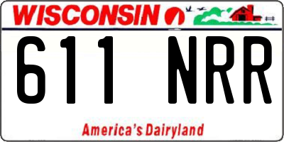 WI license plate 611NRR