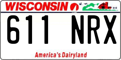 WI license plate 611NRX