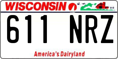 WI license plate 611NRZ