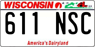 WI license plate 611NSC