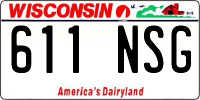WI license plate 611NSG