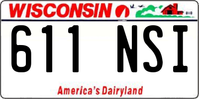 WI license plate 611NSI
