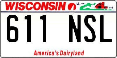 WI license plate 611NSL