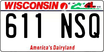 WI license plate 611NSQ