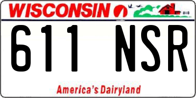 WI license plate 611NSR