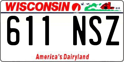 WI license plate 611NSZ