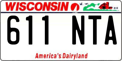 WI license plate 611NTA