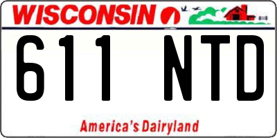 WI license plate 611NTD