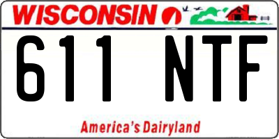 WI license plate 611NTF
