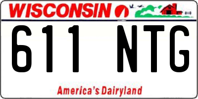 WI license plate 611NTG