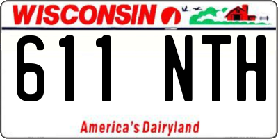 WI license plate 611NTH