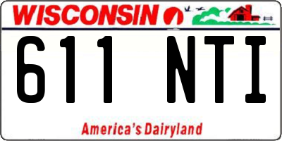 WI license plate 611NTI