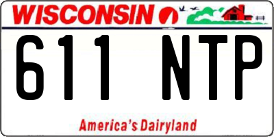 WI license plate 611NTP