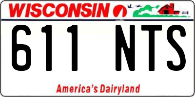 WI license plate 611NTS
