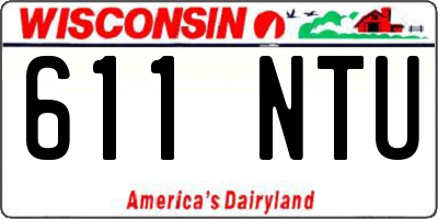WI license plate 611NTU