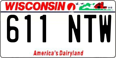 WI license plate 611NTW