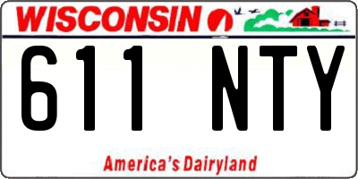 WI license plate 611NTY