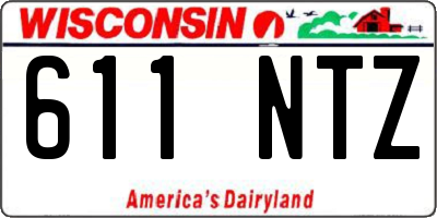 WI license plate 611NTZ