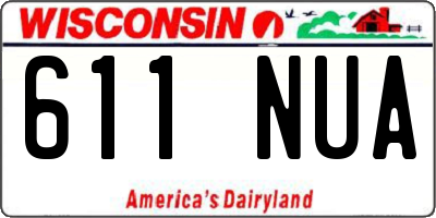 WI license plate 611NUA