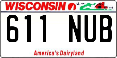 WI license plate 611NUB
