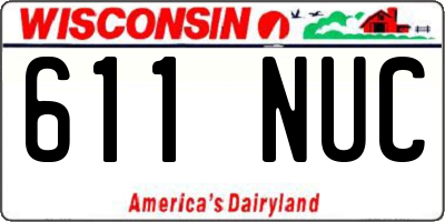 WI license plate 611NUC