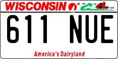 WI license plate 611NUE
