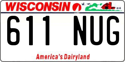 WI license plate 611NUG