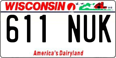 WI license plate 611NUK