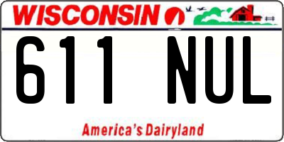 WI license plate 611NUL