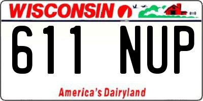 WI license plate 611NUP