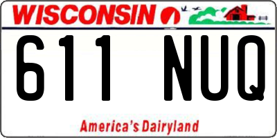 WI license plate 611NUQ
